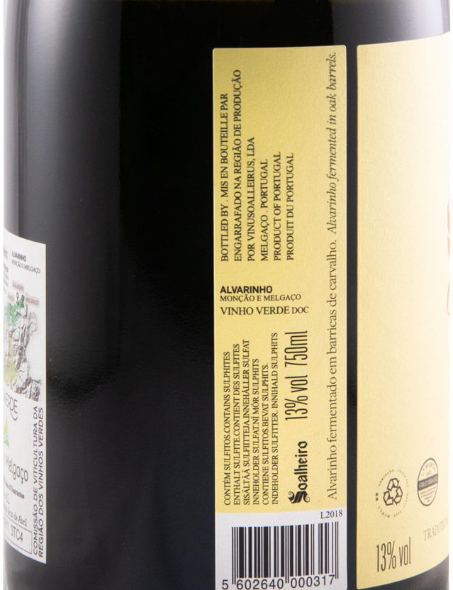 2018 Soalheiro Alvarinho Reserva branco