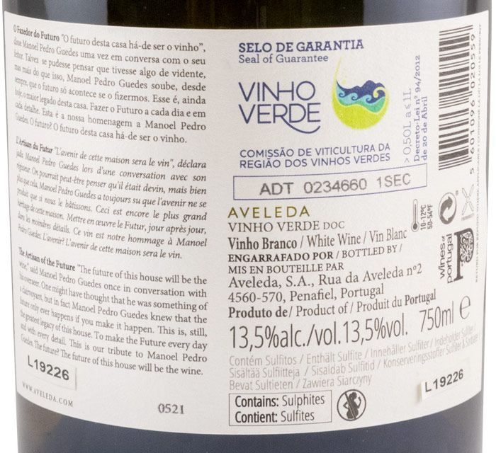 2018 Aveleda Manoel Pedro Guedes Reserva branco