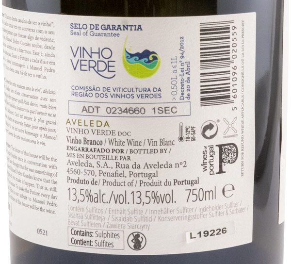 2018 Aveleda Manoel Pedro Guedes Reserva branco