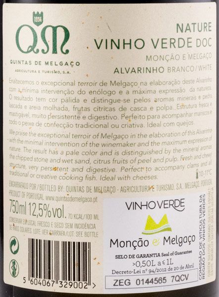2018 Quintas de Melgaço QM Nature Alvarinho white