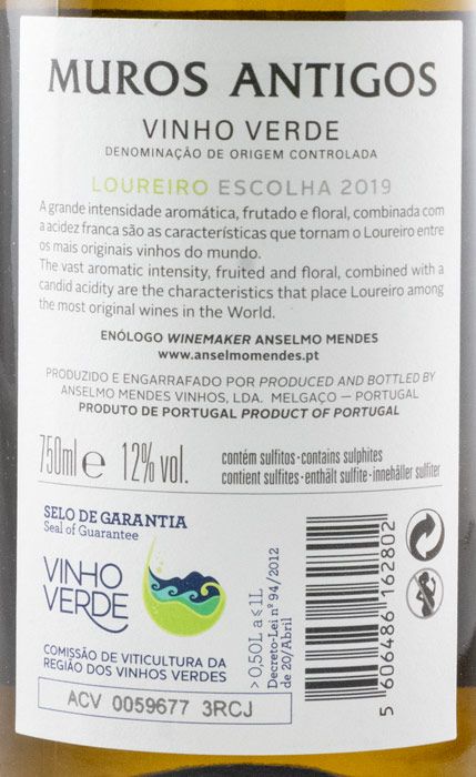 2019 Muros Antigos Loureiro branco