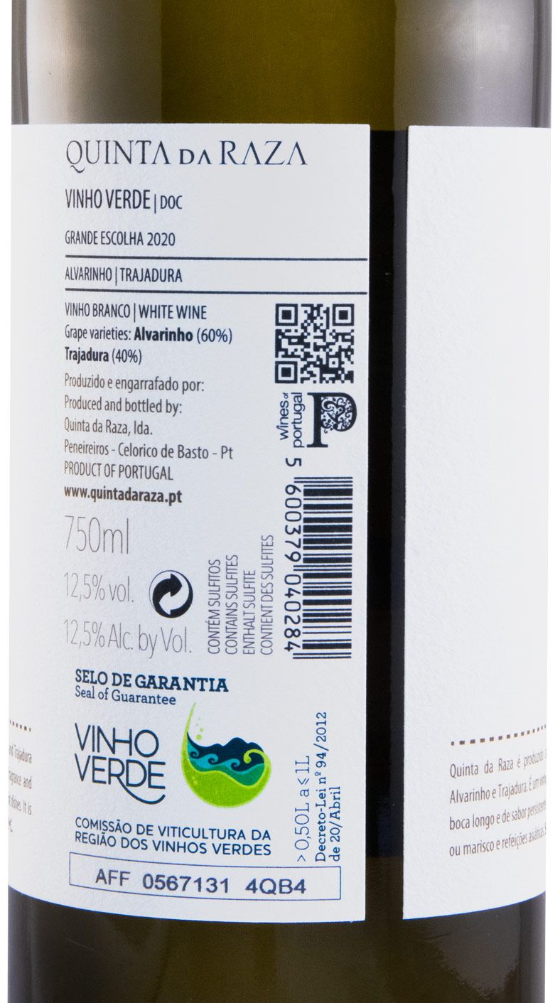 2020 Quinta da Raza Grande Escolha Alvarinho Trajadura branco