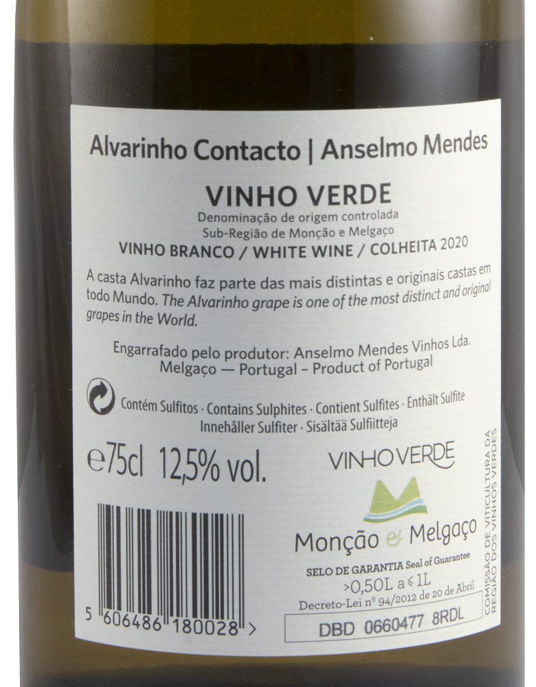 2020 Anselmo Mendes Alvarinho Contacto branco