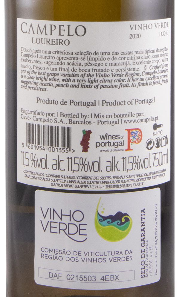 2020 Caves Campelo Loureiro white