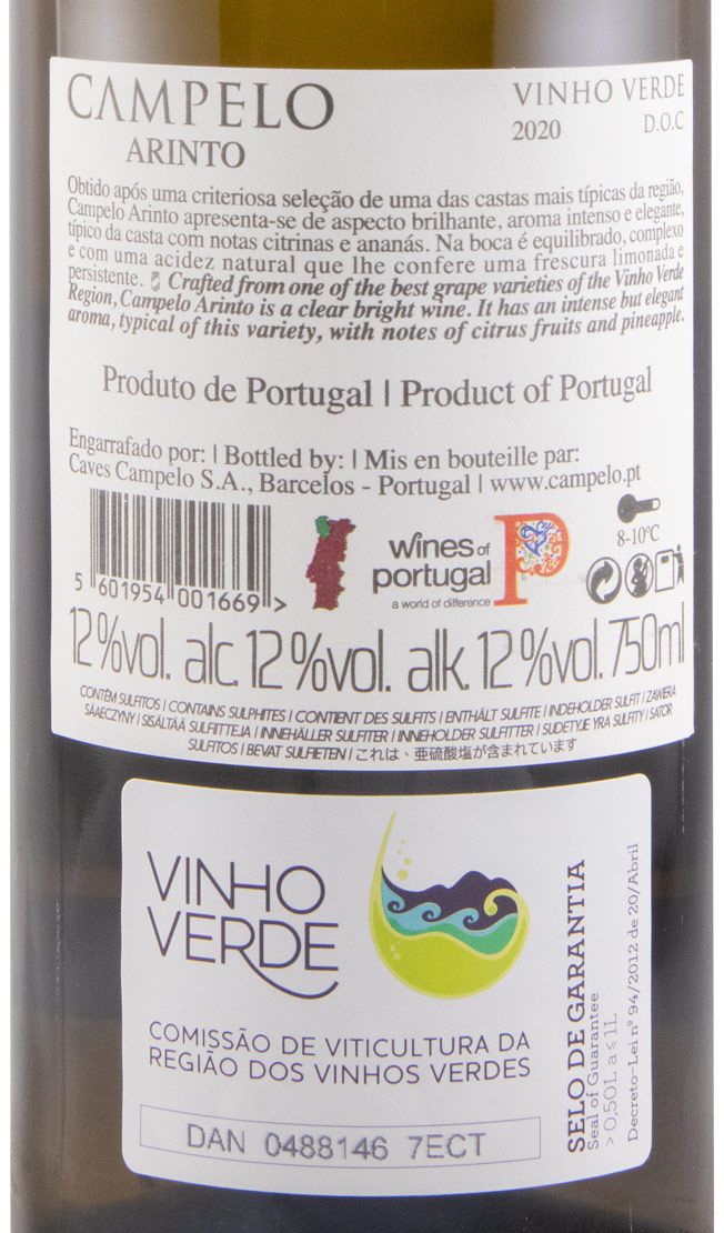 2020 Caves Campelo Arinto branco
