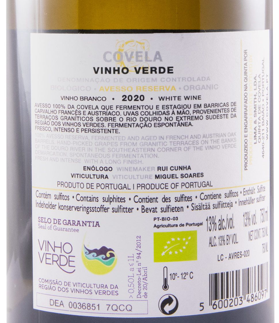 2020 Covela Avesso Reserva organic white