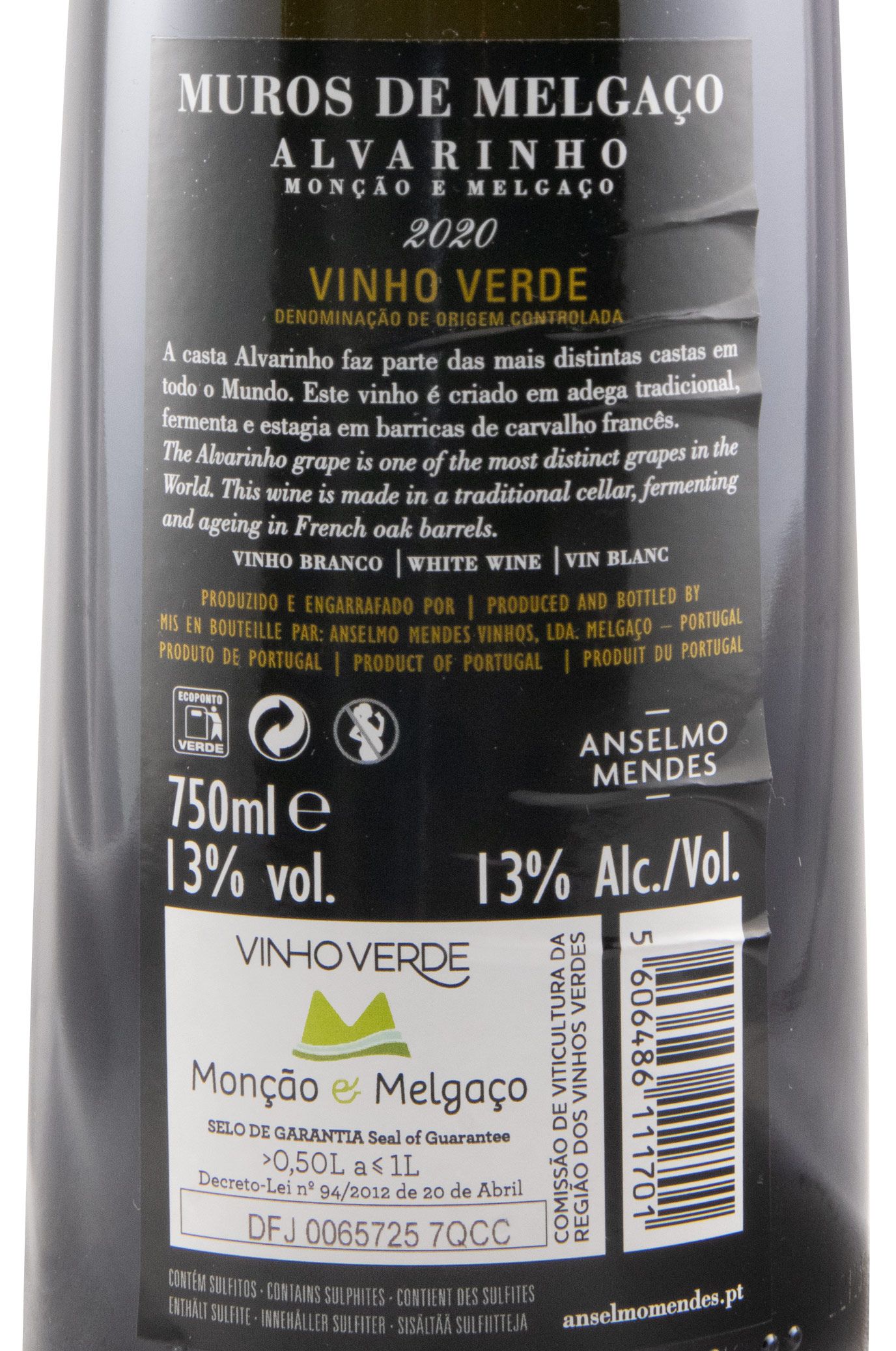 2020 Muros de Melgaço Alvarinho branco