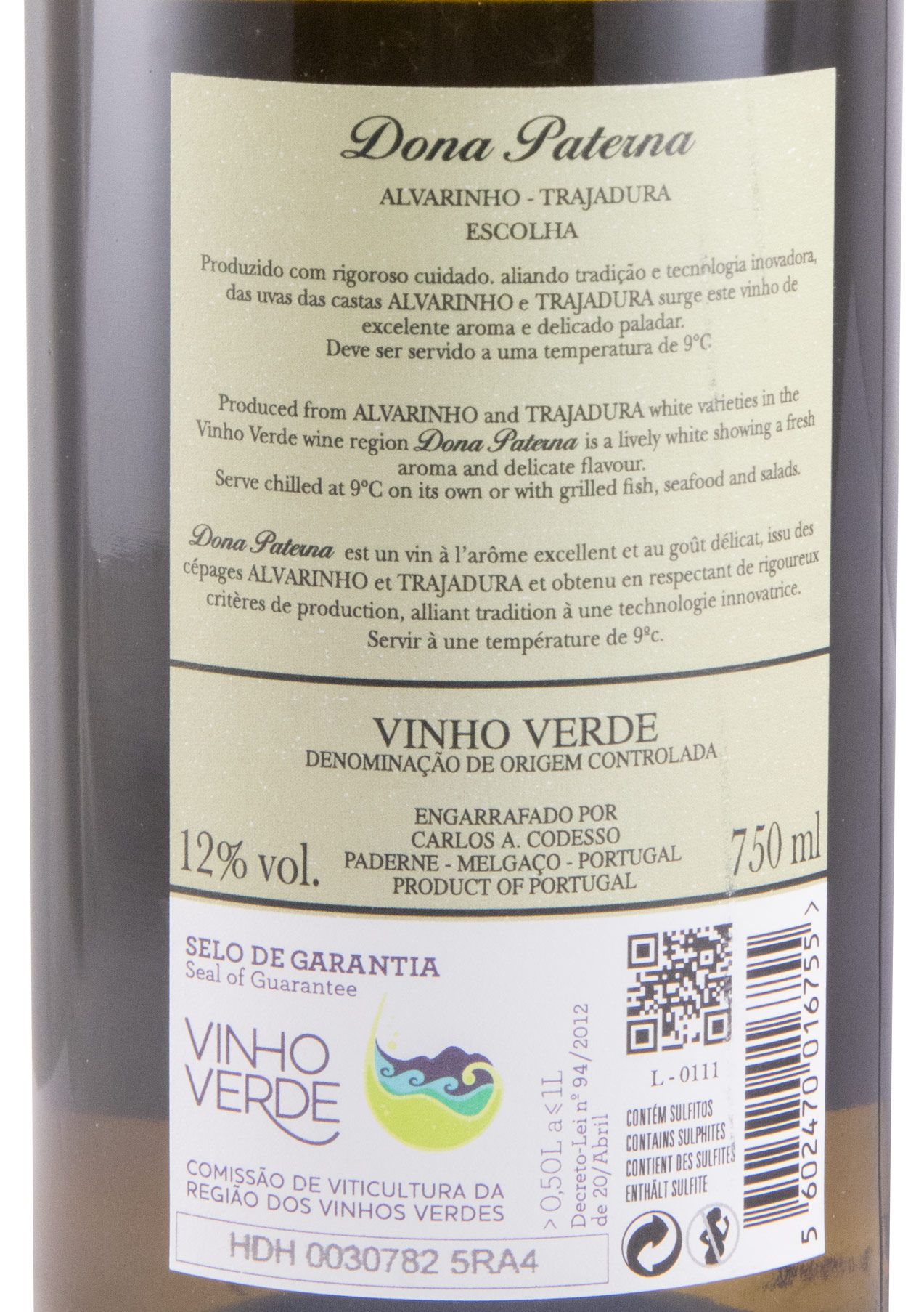 2021 Dona Paterna Alvarinho & Trajadura branco