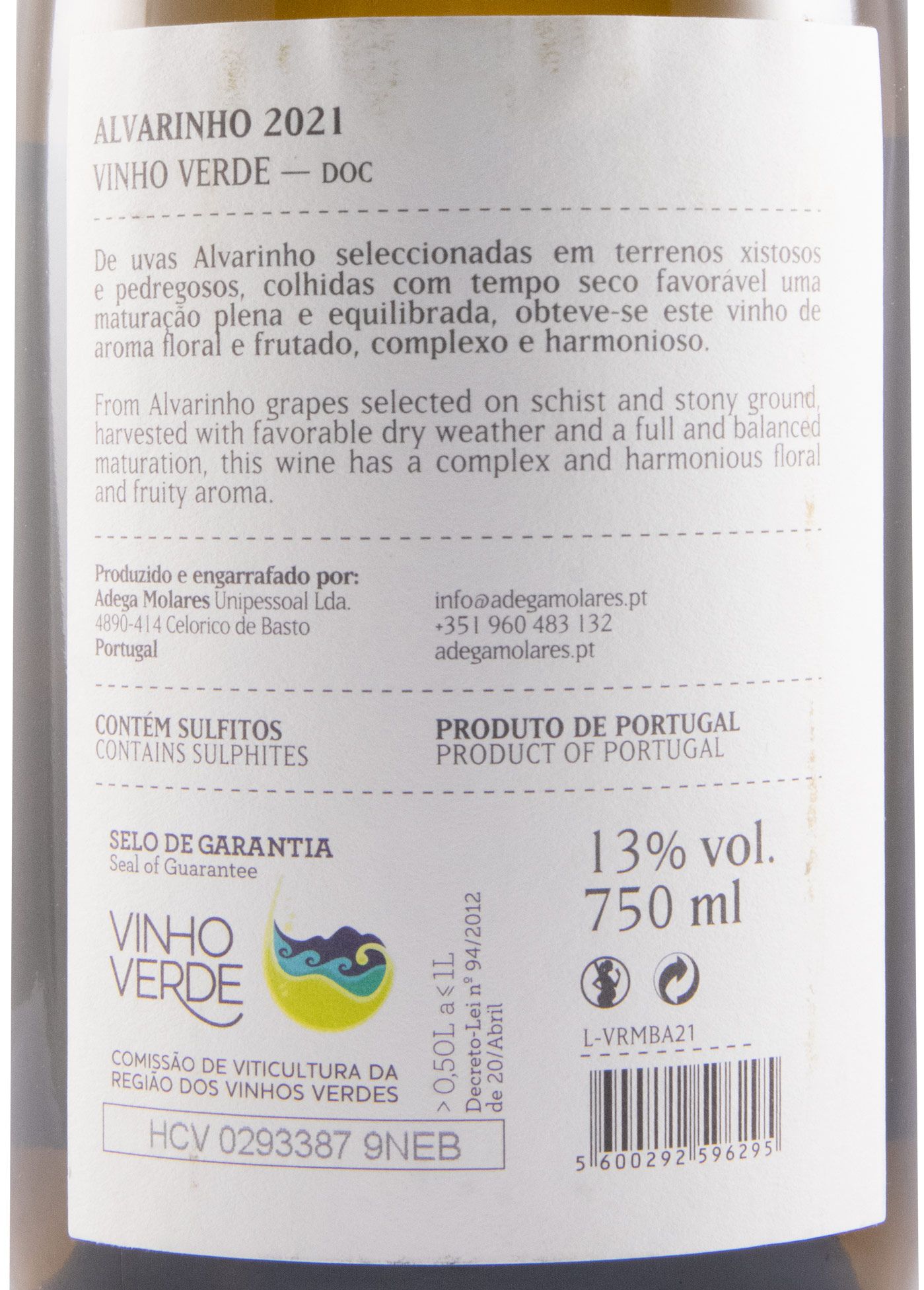 2021 Adega Molares Alvarinho white