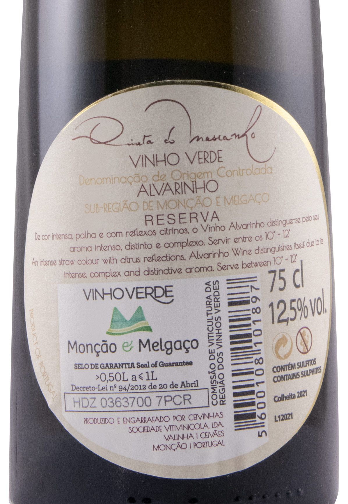 2021 Quinta do Mascanho Alvarinho Reserva branco