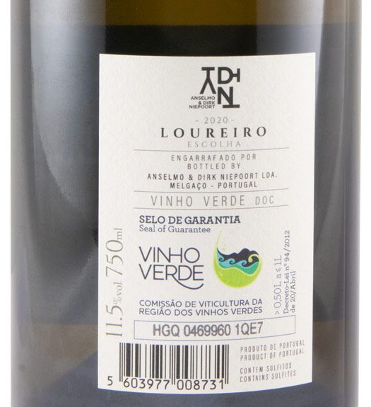 2020 Anselmo Mendes & Dirk Niepoort ADN Loureiro Escolha branco