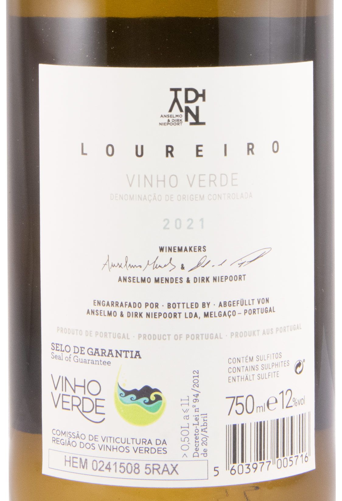 2021 Anselmo Mendes & Dirk Niepoort ADN Loureiro white