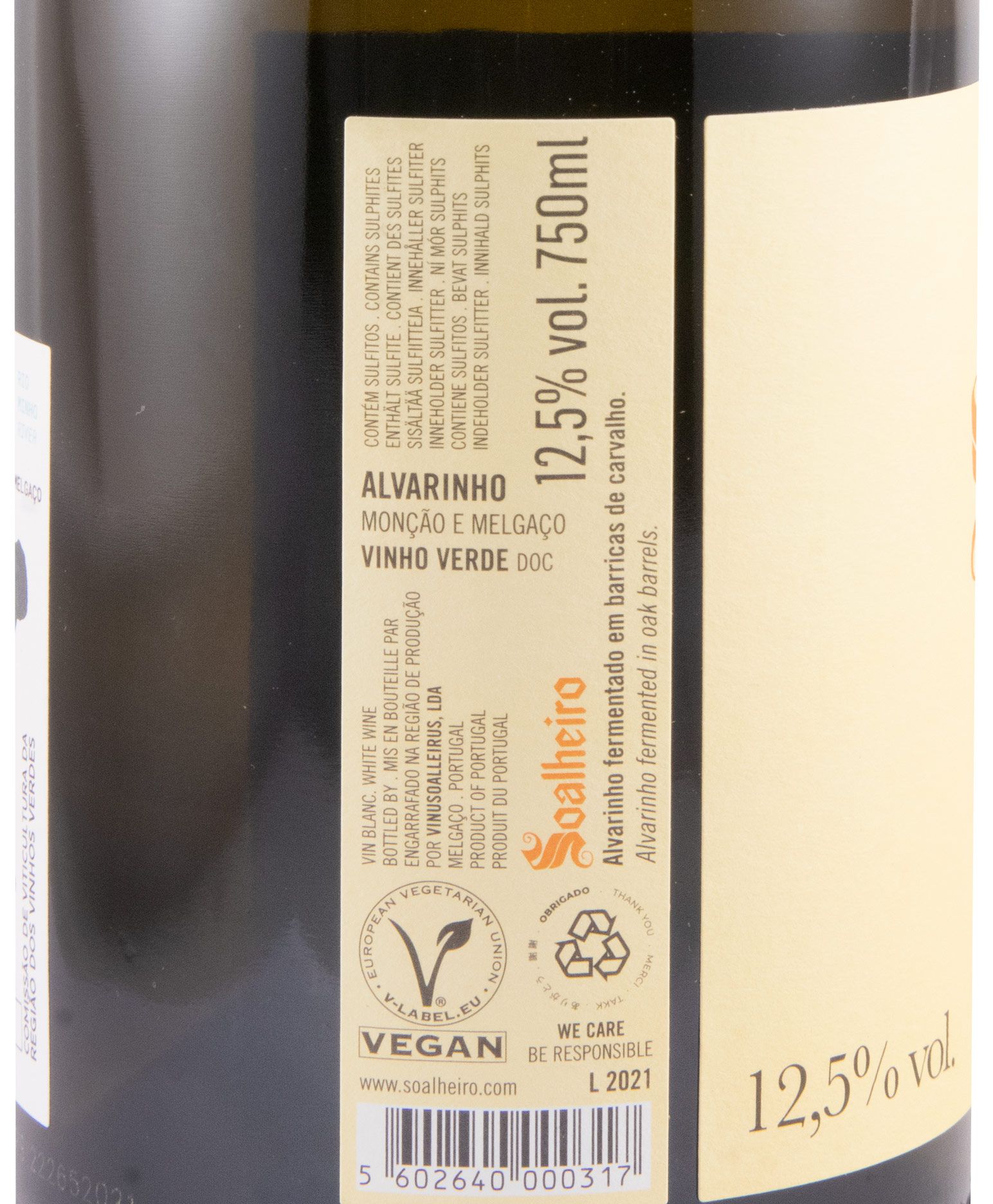 2021 Soalheiro Alvarinho Reserva white