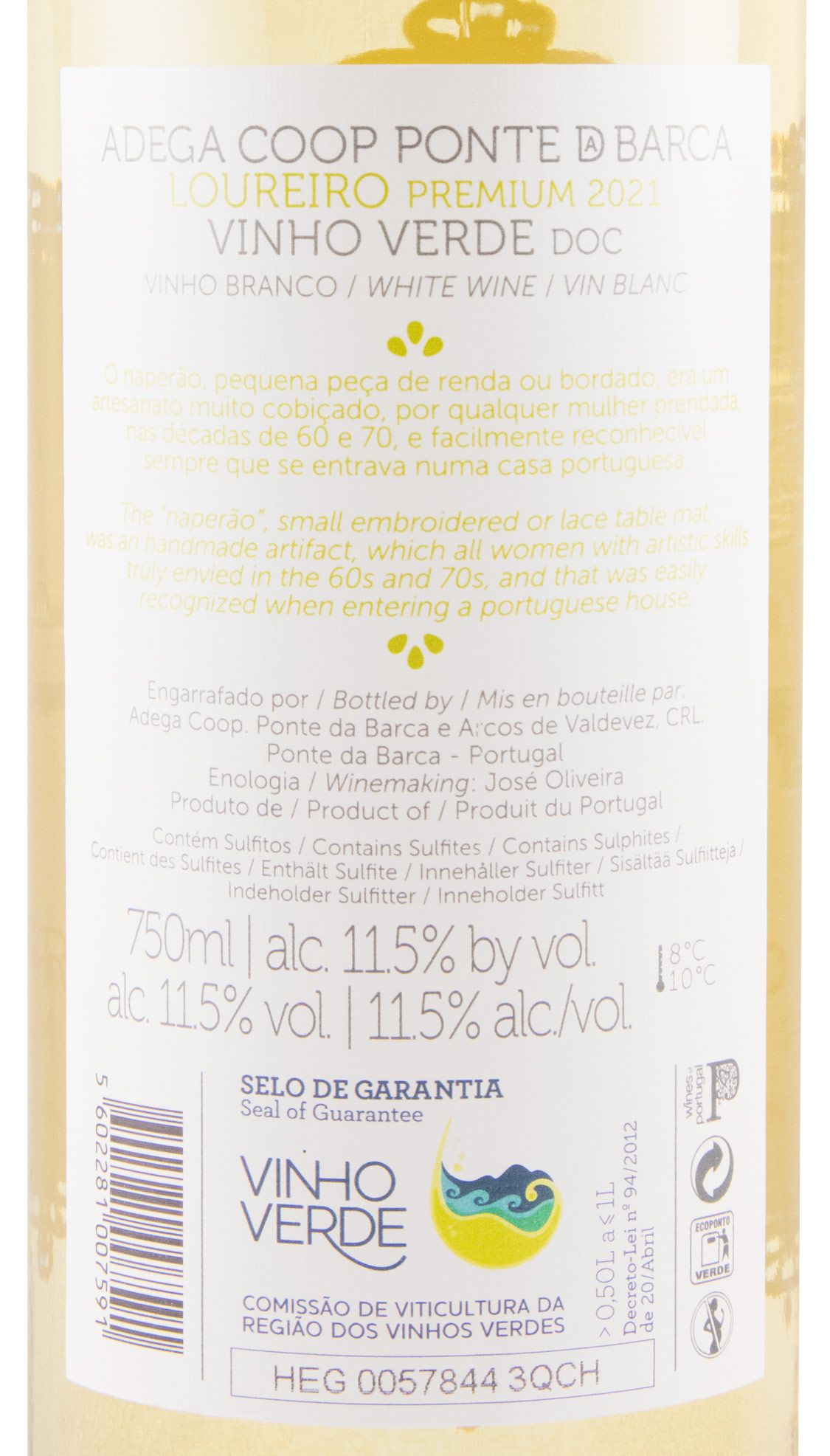 2021 Ponte da Barca Loureiro Premium white