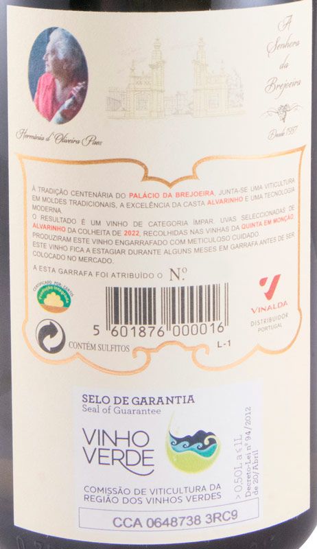 2022 Palácio da Brejoeira Alvarinho branco