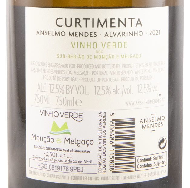 2021 Anselmo Mendes Curtimenta Alvarinho white
