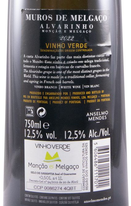 2022 Muros de Melgaço Alvarinho branco