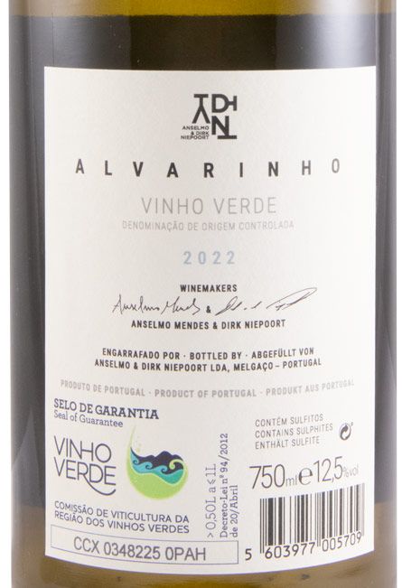 2022 Anselmo Mendes & Dirk Niepoort ADN Alvarinho white