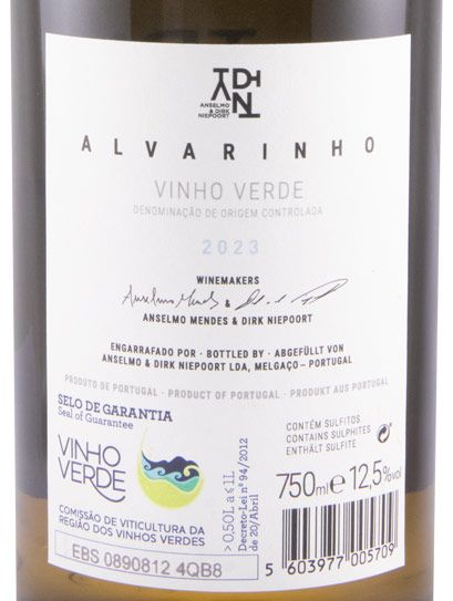 2023 Anselmo Mendes & Dirk Niepoort ADN Alvarinho branco