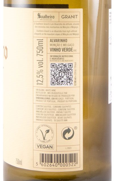 2023 Soalheiro Granit Alvarinho branco