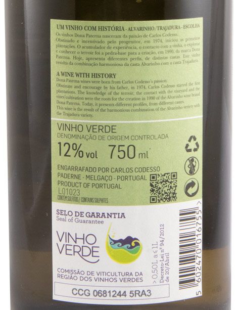 2023 Dona Paterna Alvarinho & Trajadura white