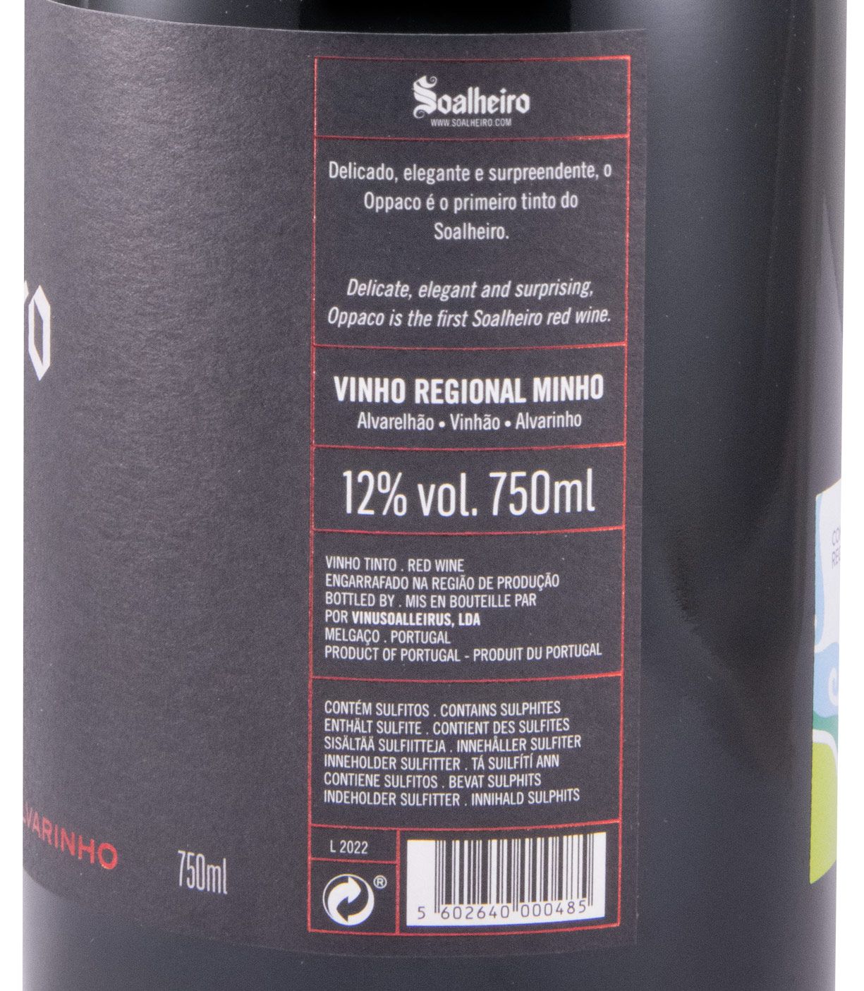 2022 Soalheiro Oppaco tinto