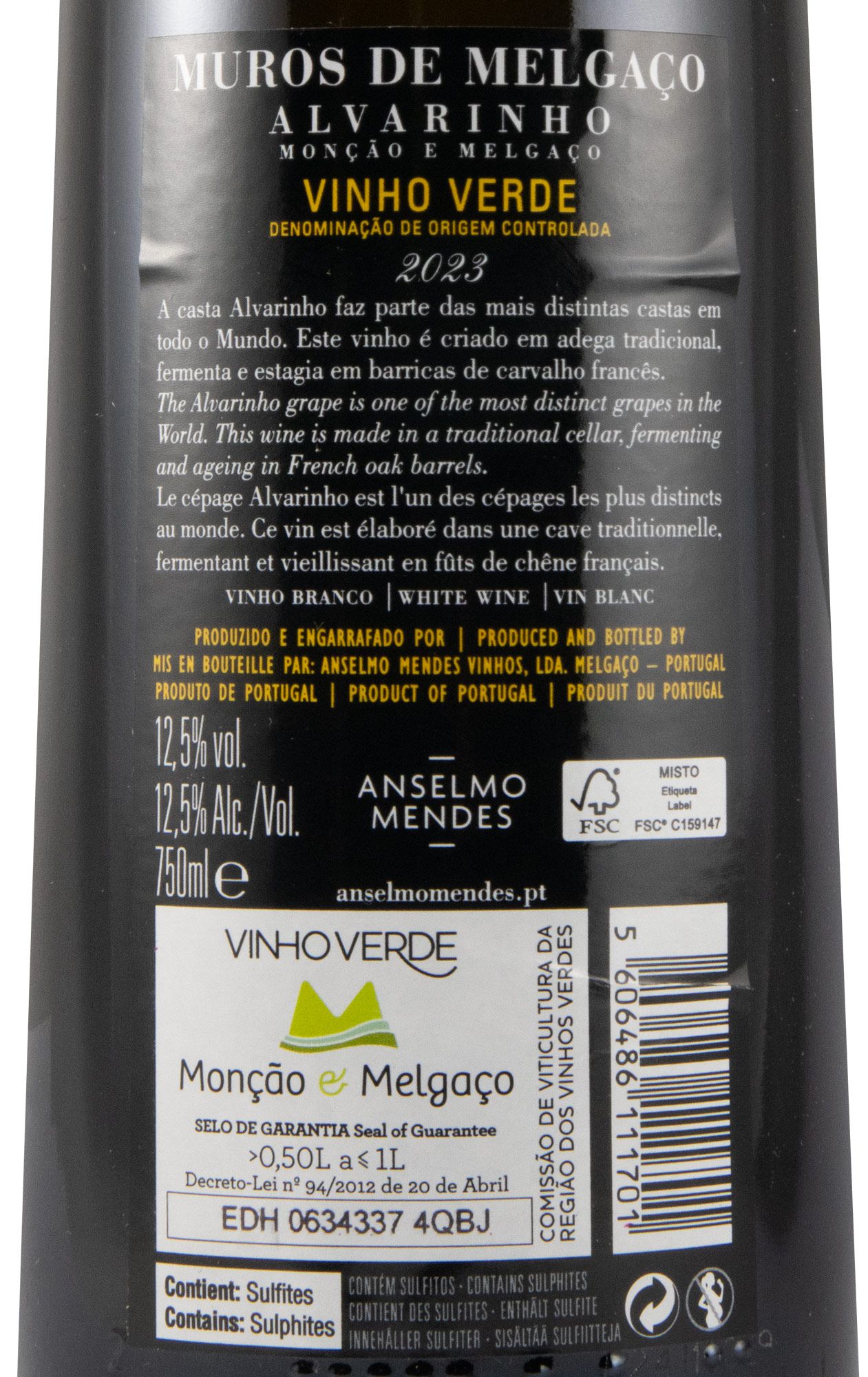 2023 Muros de Melgaço Alvarinho branco