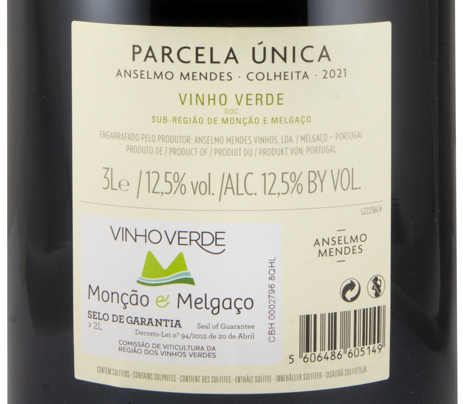 2021 Anselmo Mendes Parcela Única white 3L