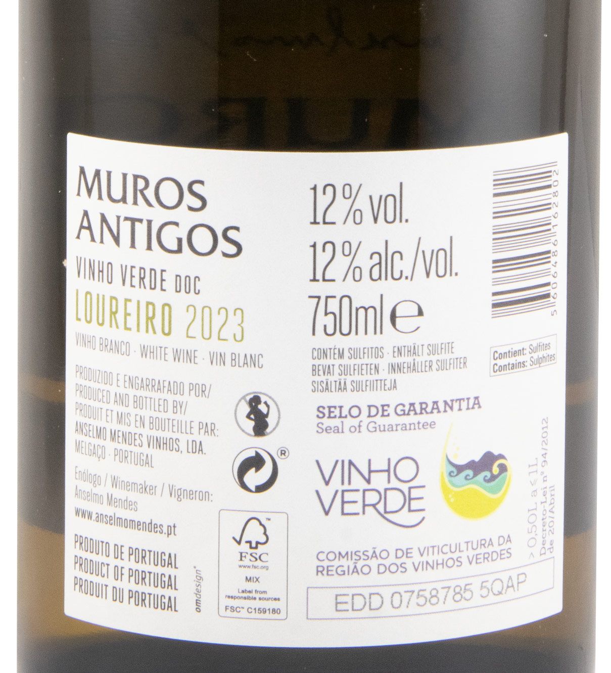 2023 Muros Antigos Loureiro branco