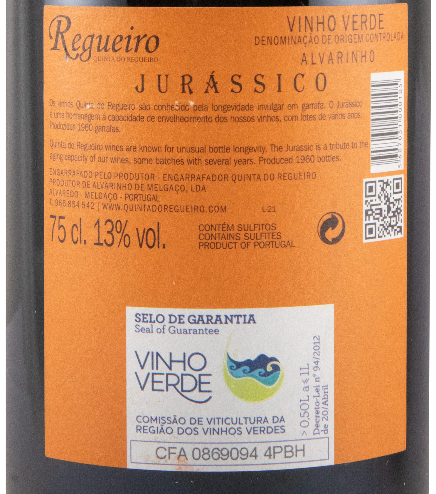 Quinta do Regueiro Jurássico III Alvarinho white