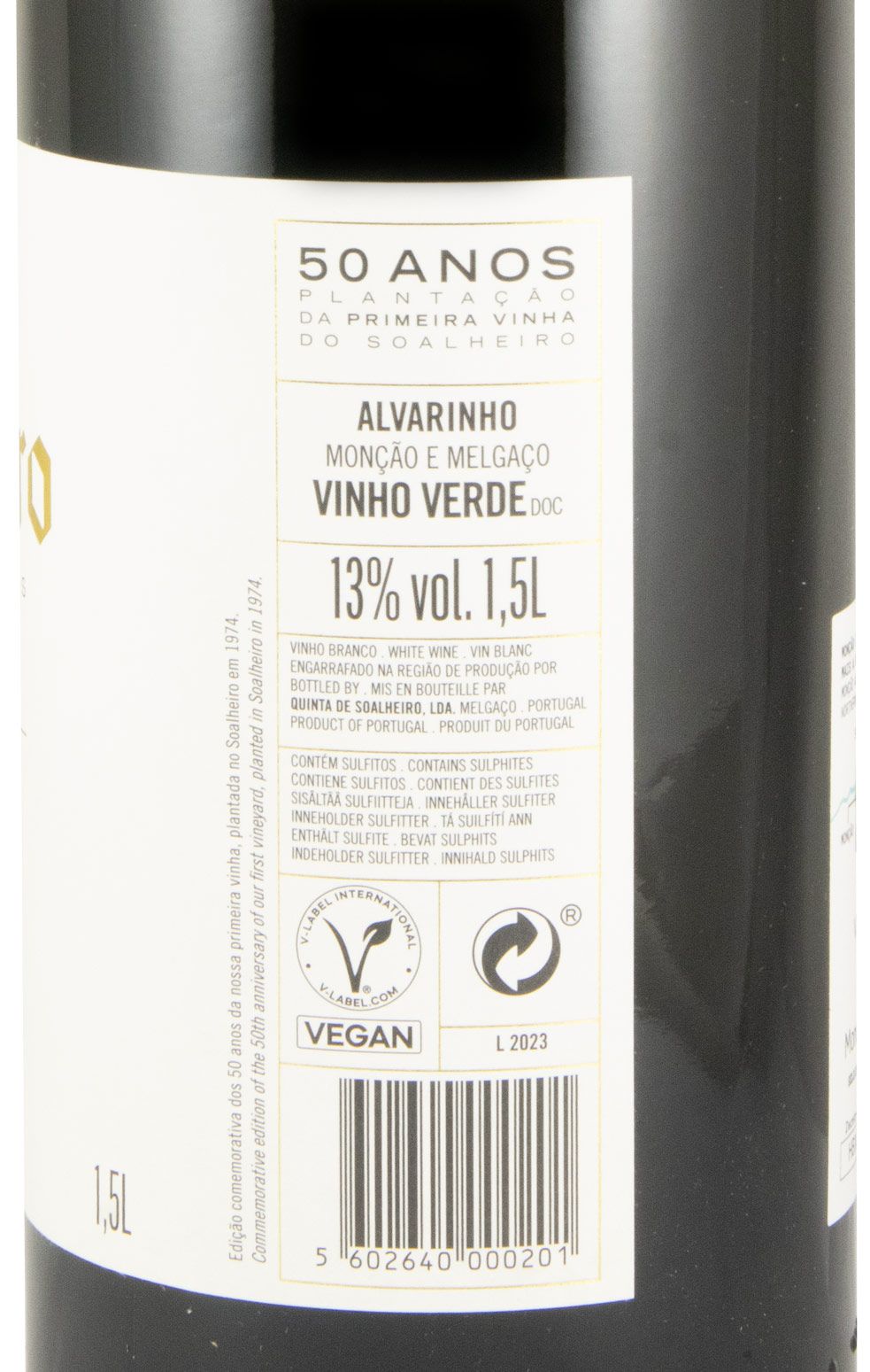 2023 Soalheiro Primeiras Vinhas Alvarinho branco 1,5L