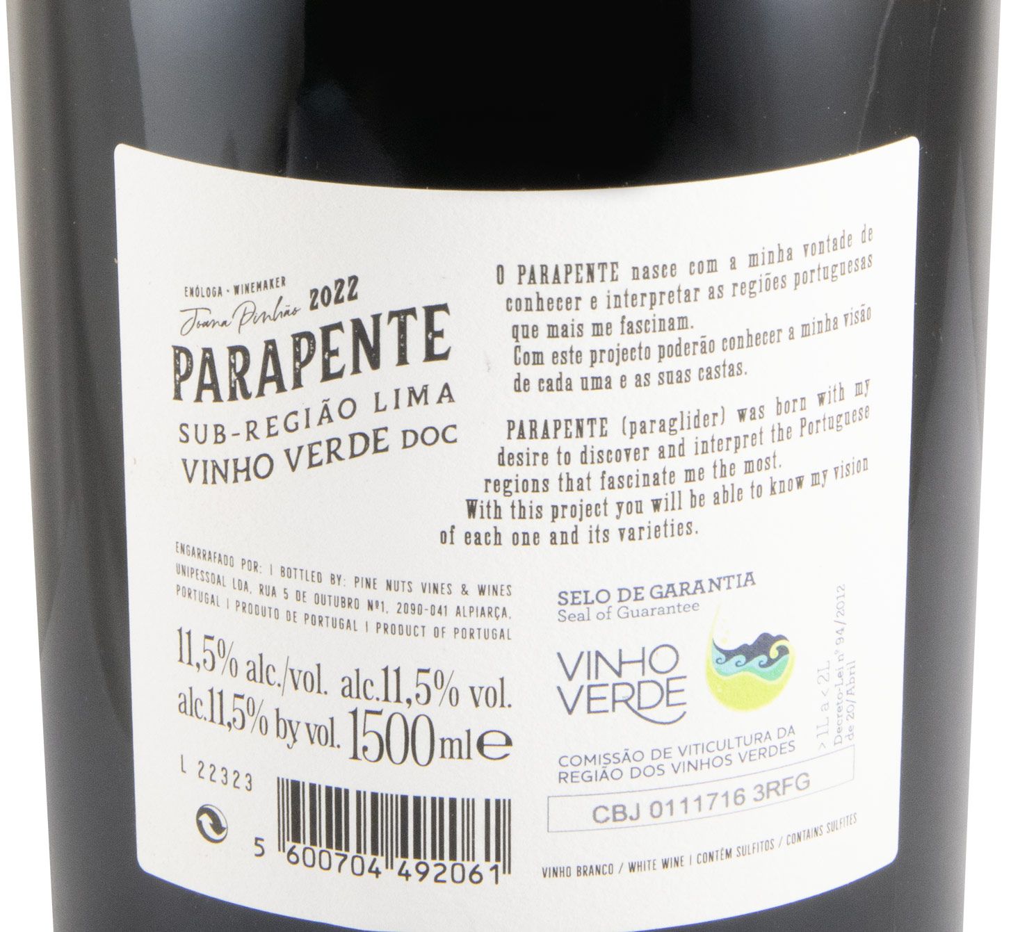 2022 Parapente Loureiro branco 1,5L