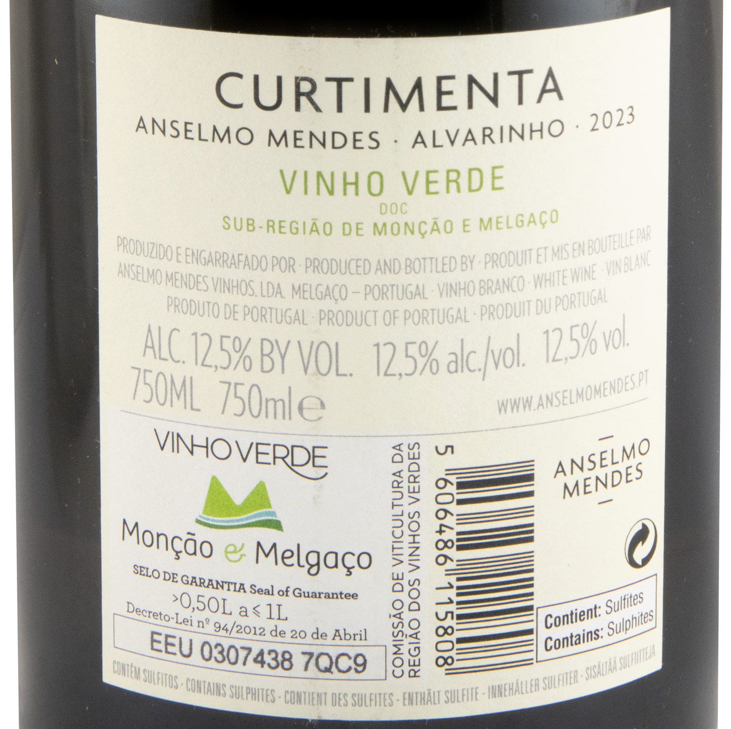2023 Anselmo Mendes Curtimenta Alvarinho white
