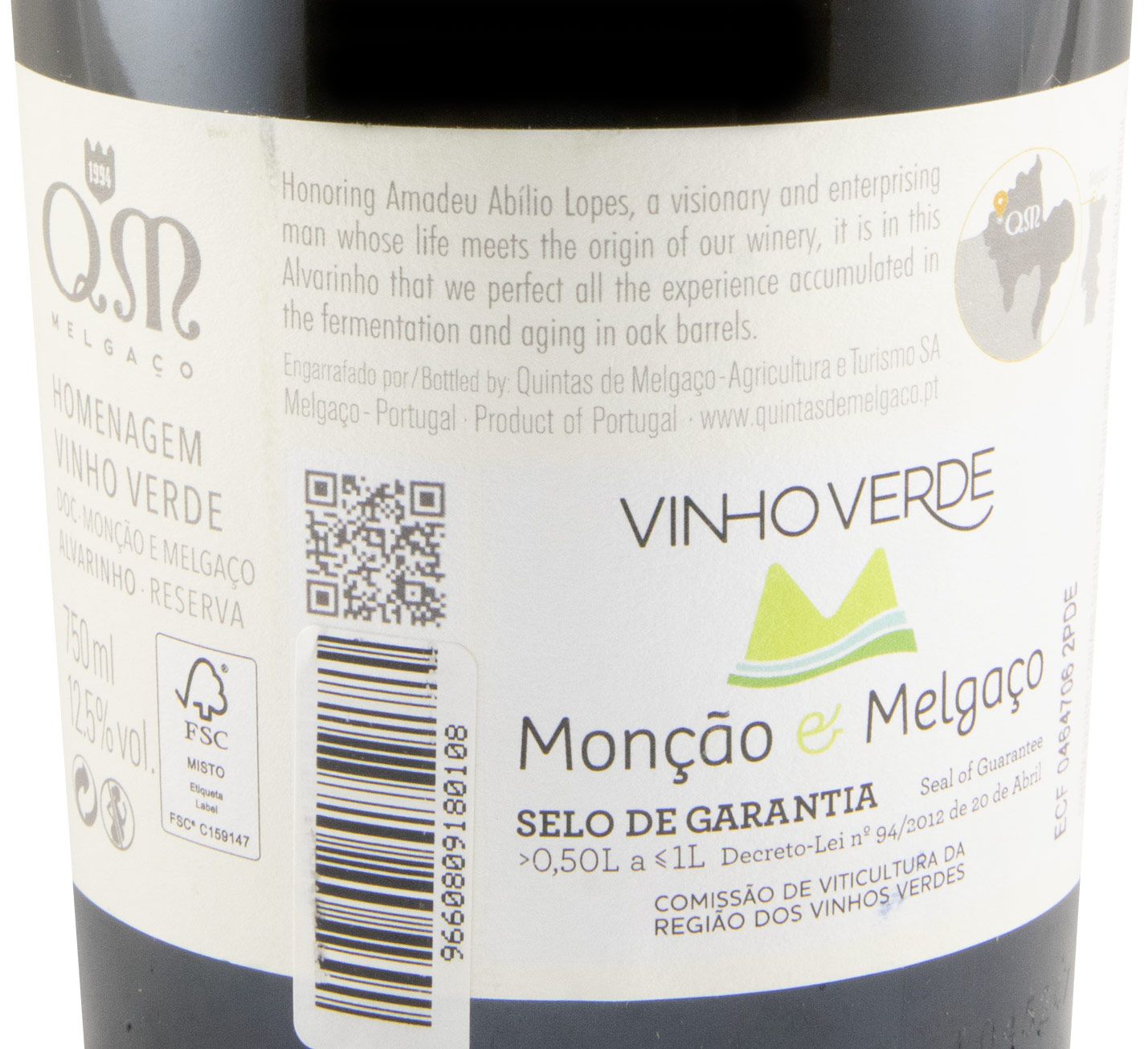 2023 Quintas de Melgaço QM Homenagem Alvarinho branco