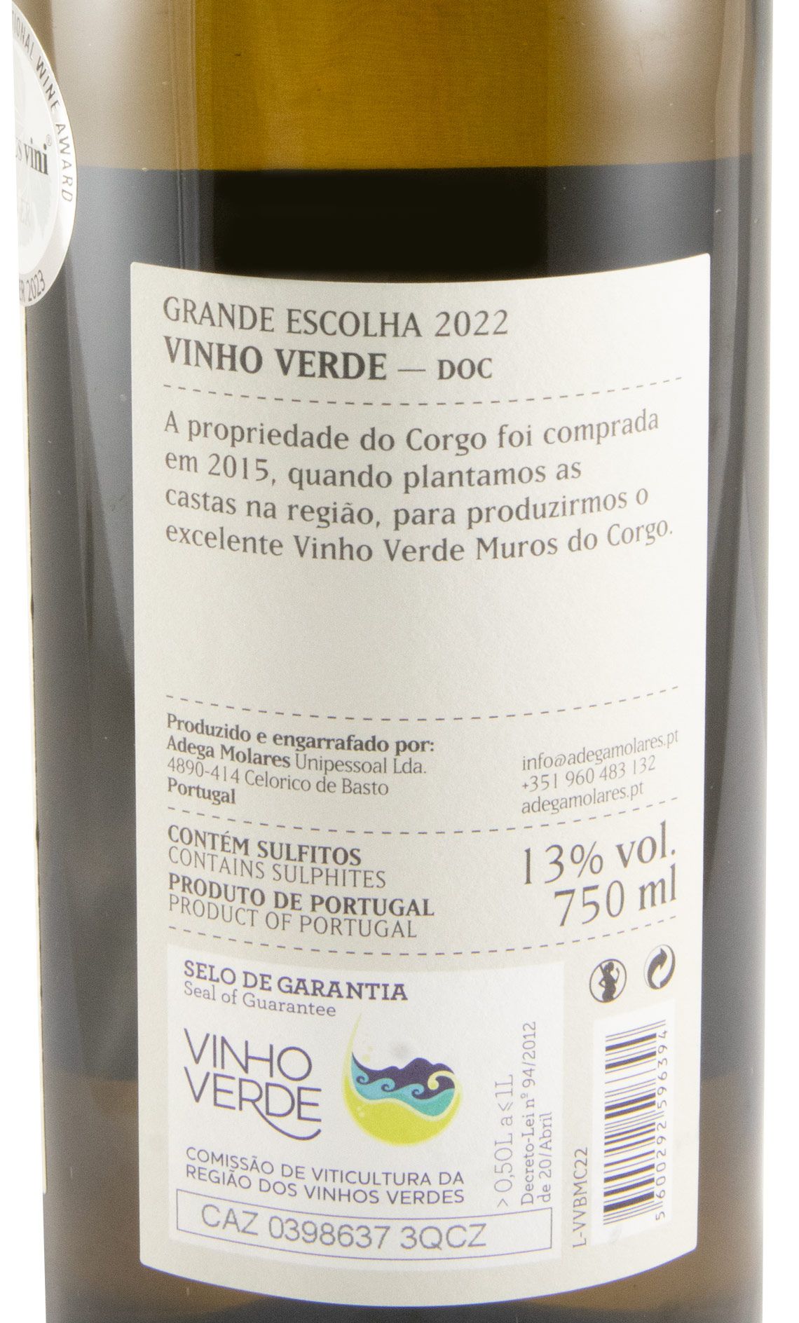 2022 Muros do Corgo Grande Escolha branco