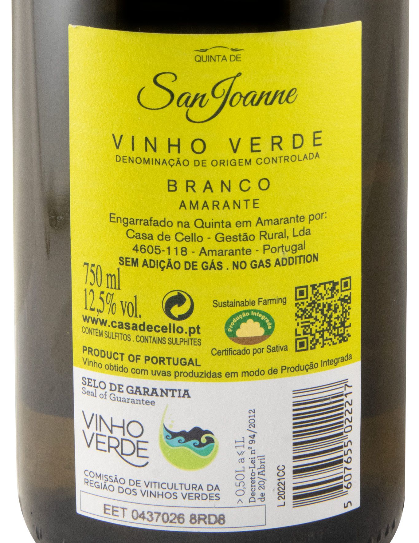 2022 Quinta de San Joanne Terroir Mineral branco