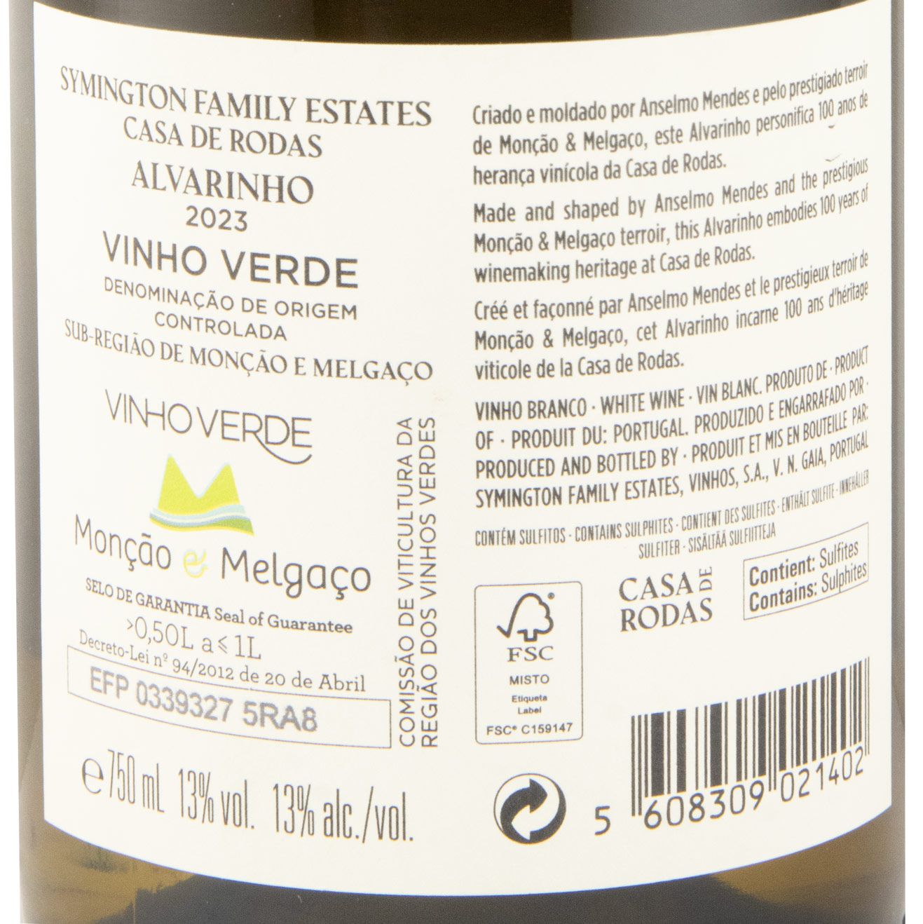 2023 Casa de Rodas Alvarinho white