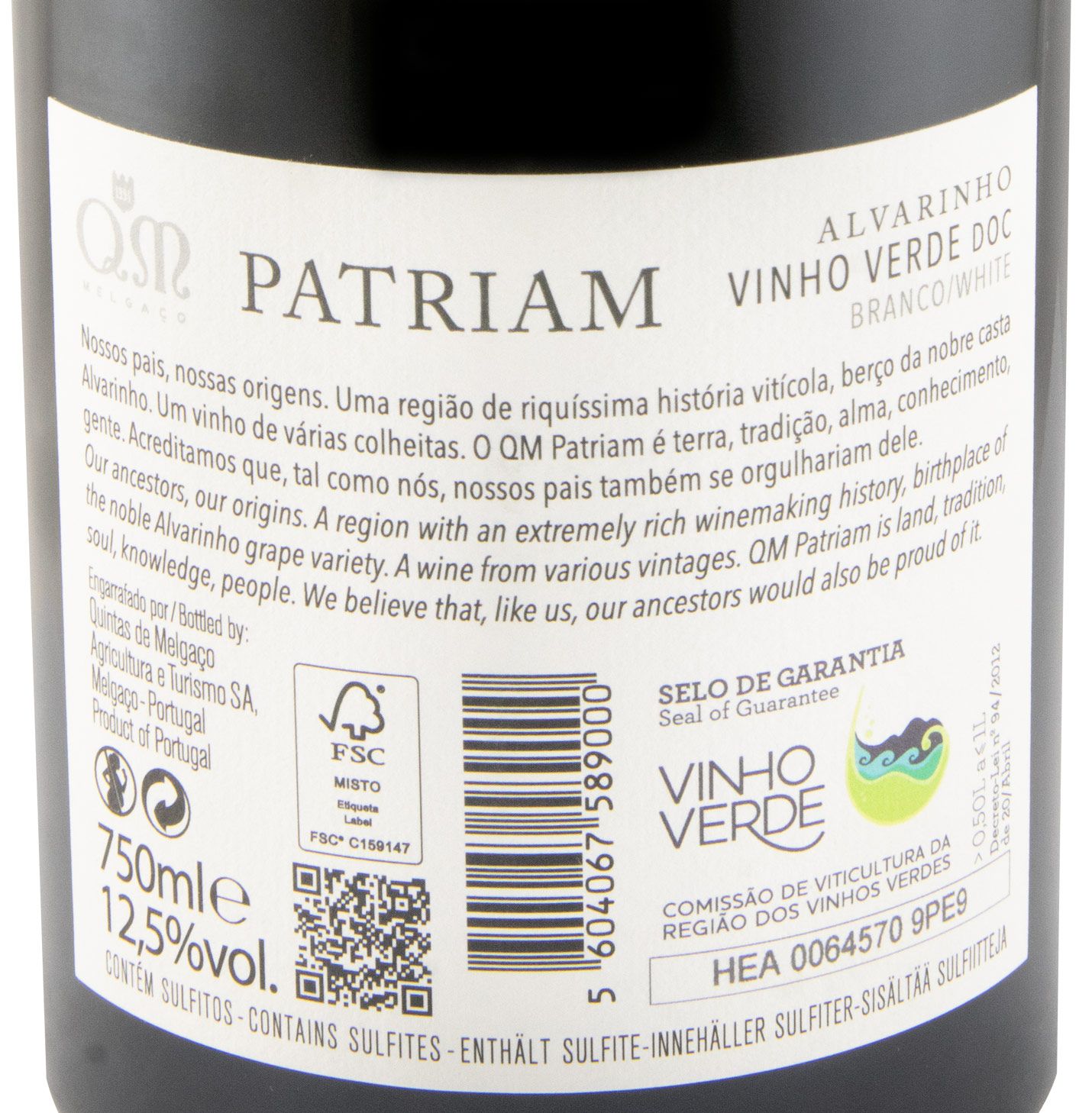 Quintas de Melgaço QM Patriam branco