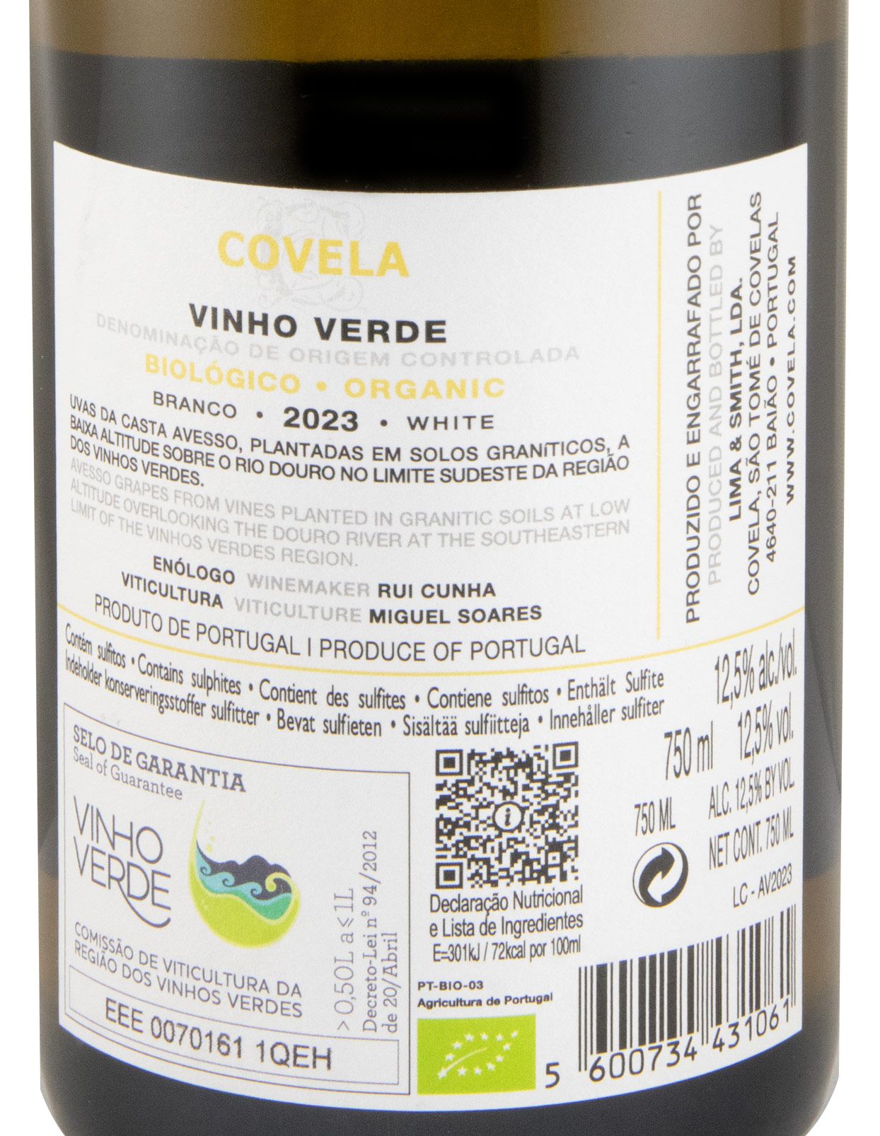 2023 Covela Avesso organic white