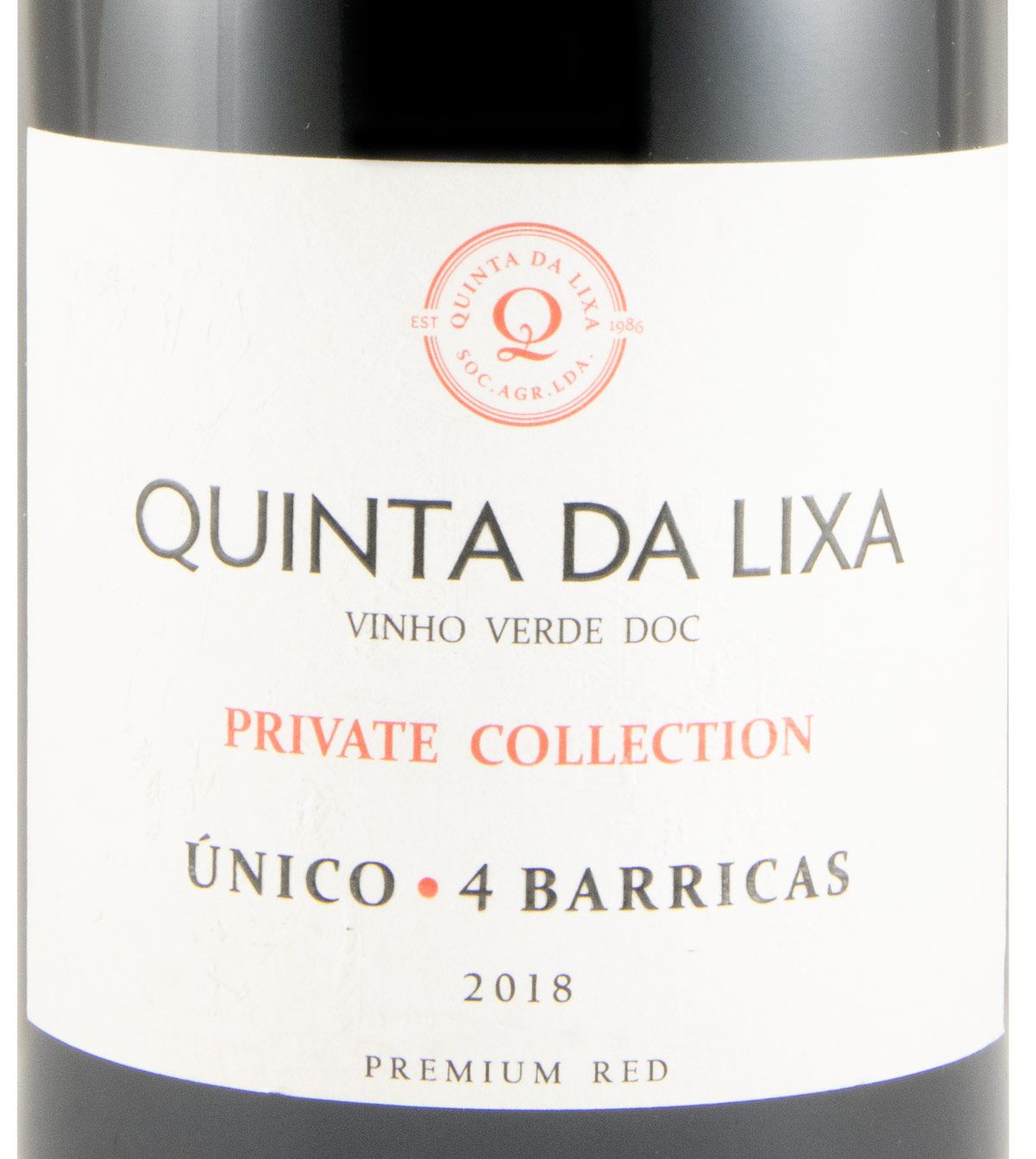 2018 Quinta da Lixa Único 4 Barricas Private Collection tinto