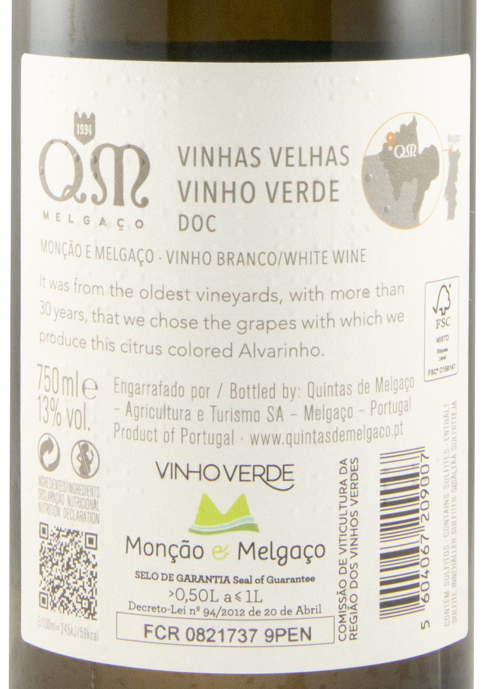 2024 Quintas de Melgaço QM Alvarinho Vinhas Velhas branco