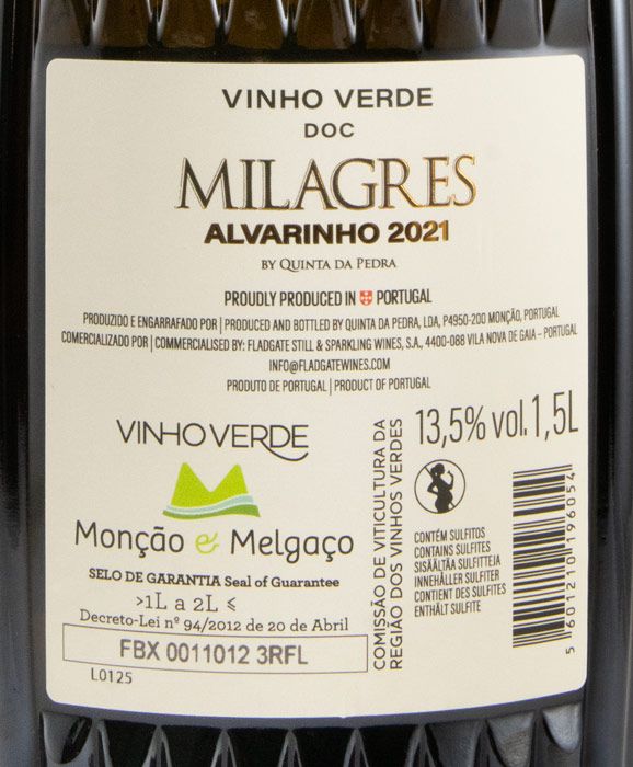 2021 Milagres Alvarinho white 1.5L