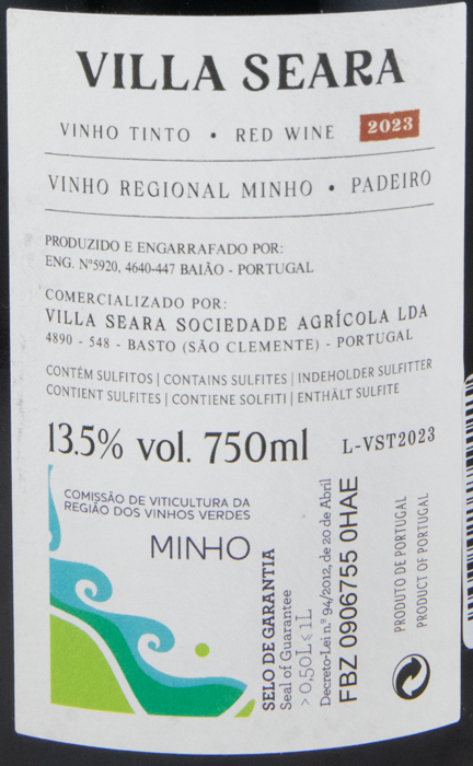 2023 Villa Seara Padeiro tinto
