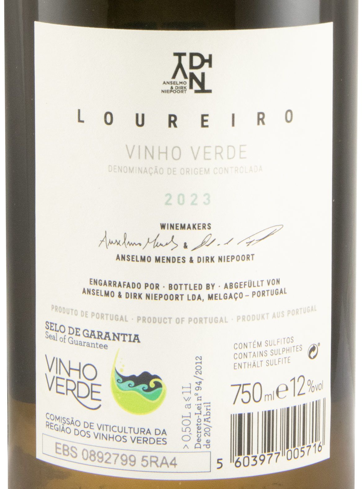 2023 Anselmo Mendes & Dirk Niepoort ADN Loureiro branco
