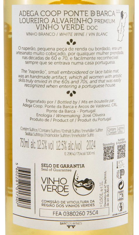 2024 Ponte da Barca Alvarinho & Loureiro Premium white