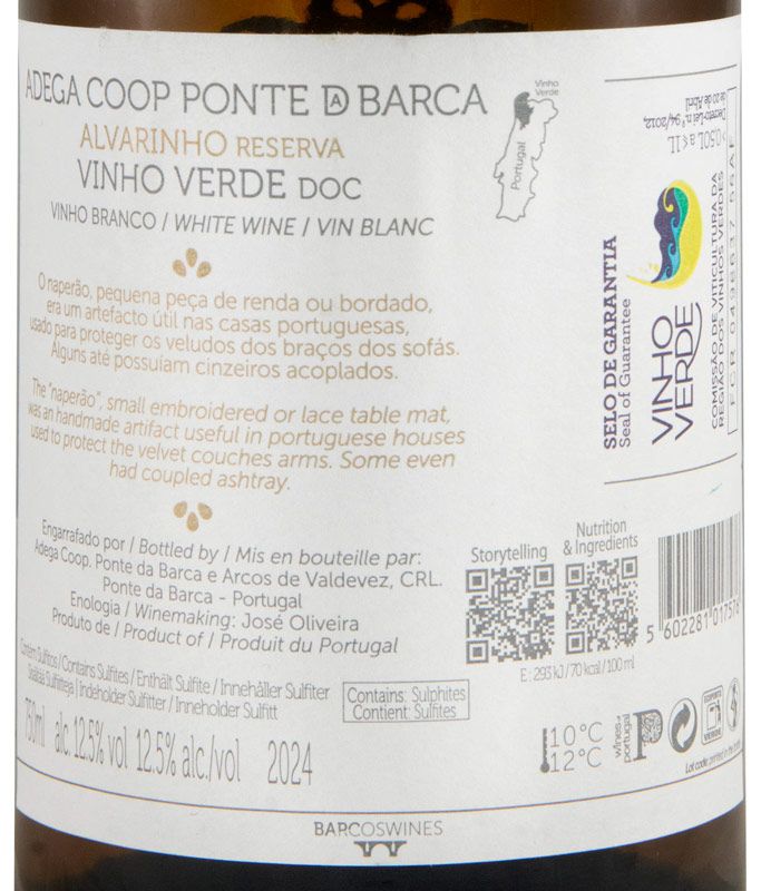 2024 Ponte da Barca Alvarinho Reserva branco