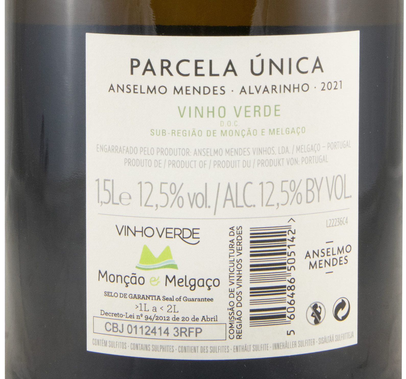 2021 Anselmo Mendes Parcela Única branco 1,5L