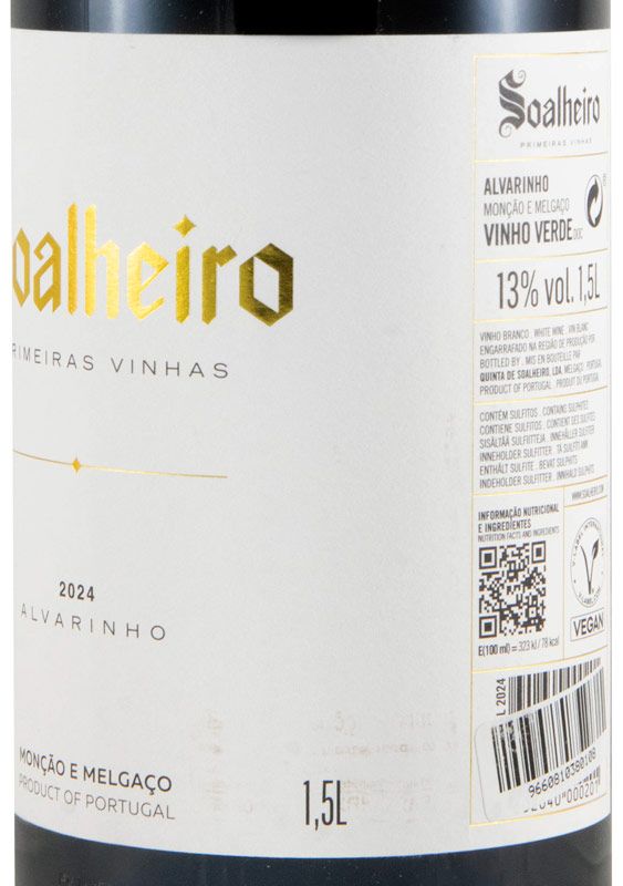 2024 Soalheiro Primeiras Vinhas Alvarinho branco 1,5L