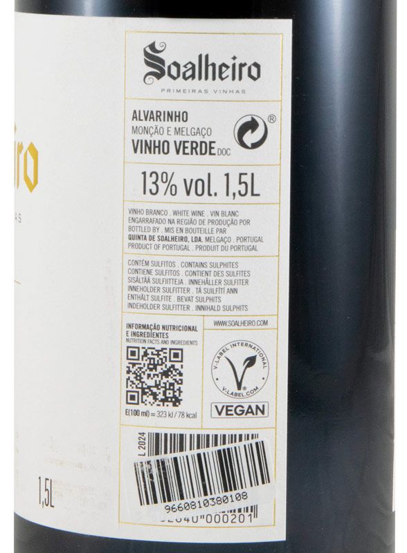 2024 Soalheiro Primeiras Vinhas Alvarinho branco 1,5L
