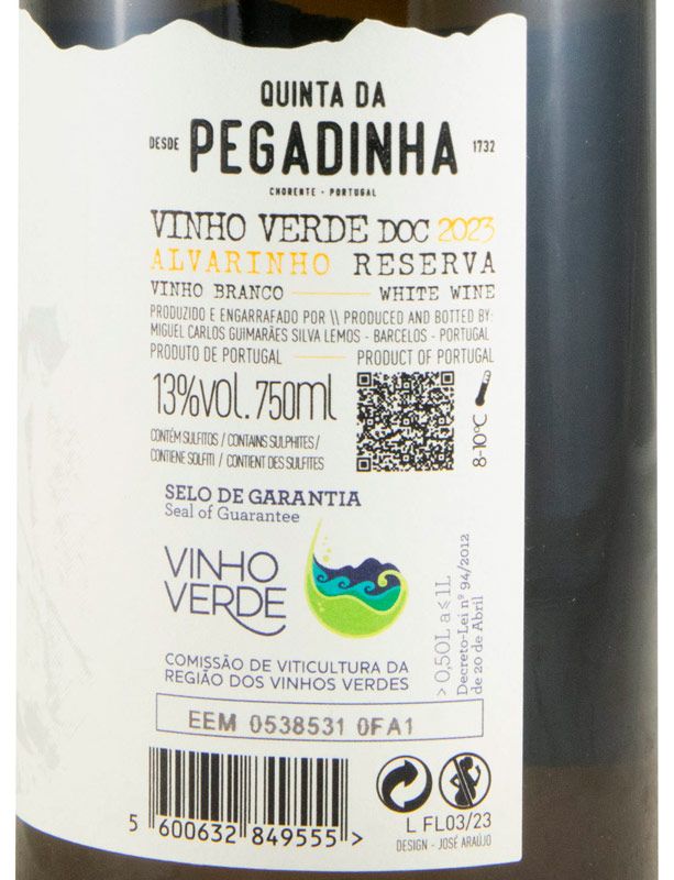 2023 Quinta da Pegadinha Alvarinho Reserva white